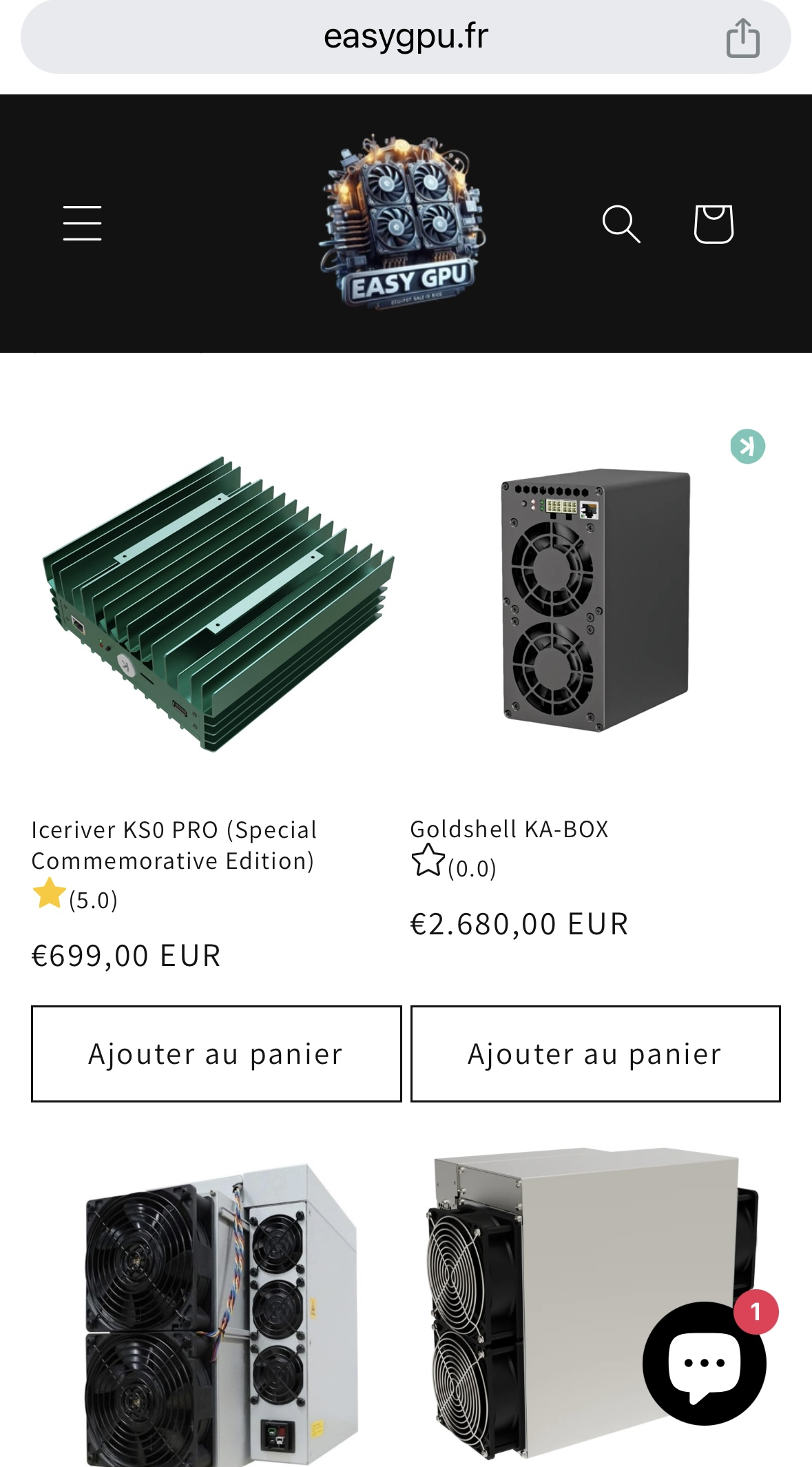 Capture d'écran supplémentaire du projet EasyGPU - interface utilisateur