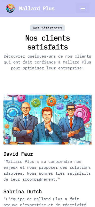 Capture d'écran supplémentaire du projet Mallard Plus - interface utilisateur